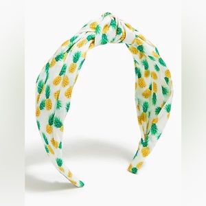 New J.Crew Pineapple Printed Knotted Headband